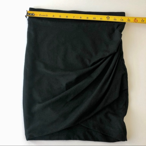 Express asymmetrical wrap front bodycon black mini skirt size extra small - Picture 6 of 10